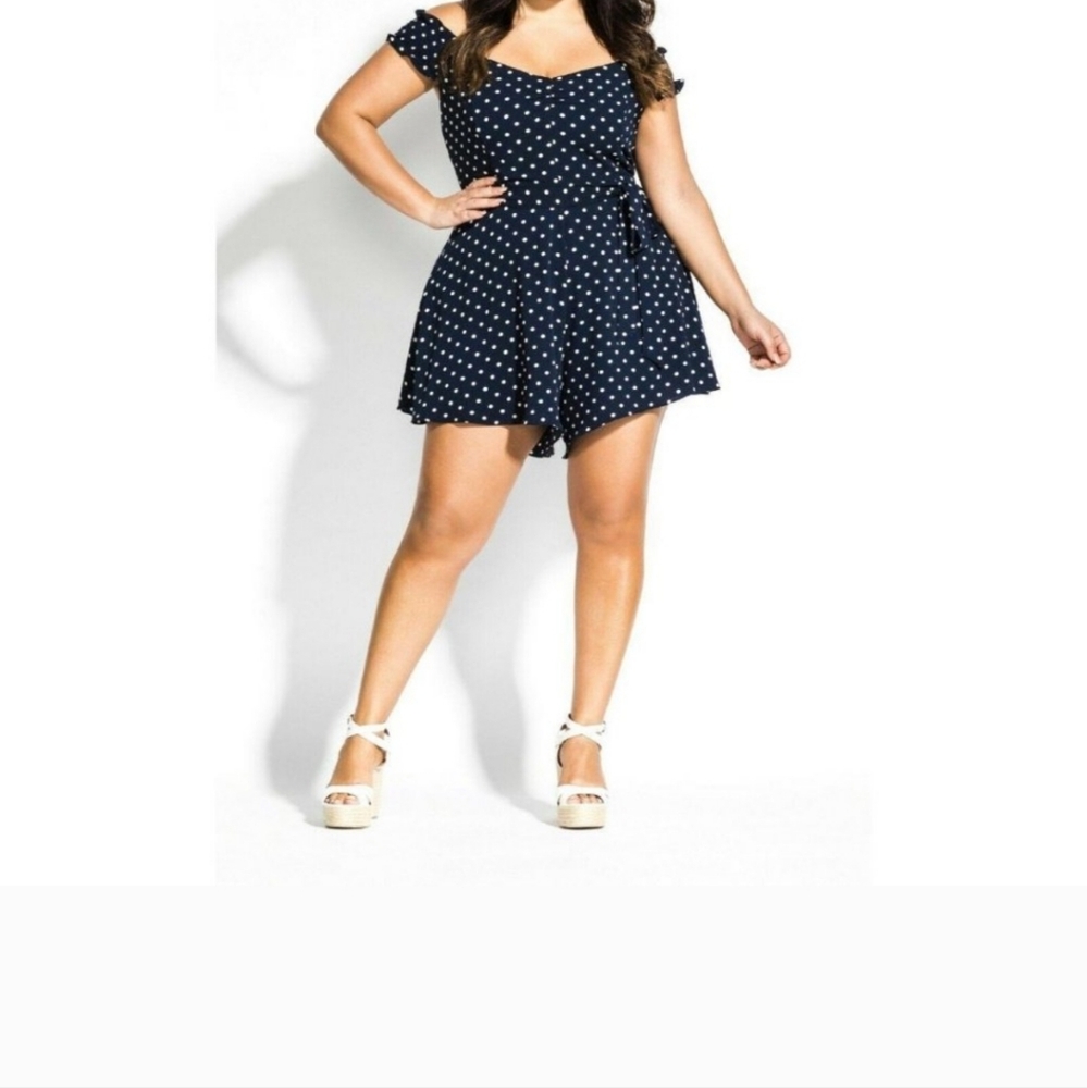 City Chic Fresh Spot Playsuit Romper Plus Size 16W